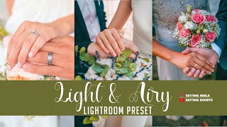 Light And Airy Lightroom Preset  Wedding Presents Light  Lightroom Wedding Presents Download Free [upl. by Waldner438]