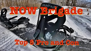 NOW Brigade Snowboard Binding Top 5 Pro and Con [upl. by Lamont]