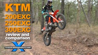 KTM 200EXC 250EXC 300EXC comparison and review︱Cross Training Enduro [upl. by Erdua]