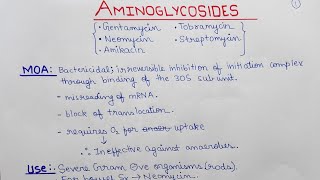 AMINOGLYCOSIDES  ANTIMICROBIALS  USMLE STEP 1  FA [upl. by Drofla]