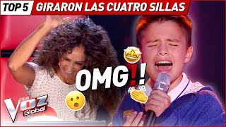 GIRARON TODAS las SILLAS con sus IMPRESIONANTES voces en La Voz Kids [upl. by Letha]