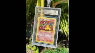 A closer look at Logan Paul’s Charizard Pokémon card chain 👀💎 [upl. by Ingemar]