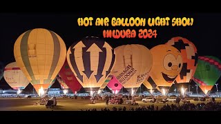 Hot Air Balloons Light Show Mildura 2024 [upl. by Kilar]