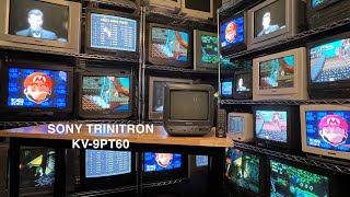 Sony Trinitron CRT TV KV9PT60 9quot Retro Gaming Curved Screen Overview Calibration Comparison Retro [upl. by Leimad589]