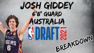 Josh Giddey Scouting Report  2021 NBA Draft Breakdowns [upl. by Nahtal]