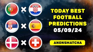 Football predictions and betting tips for today Portugal Croatia Serbia Spain Denmark Switzerland [upl. by Annasor543]