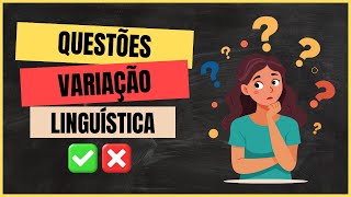 ✅Questões Resolvidas sobre Variação Linguística  Profª Aline [upl. by Narag]