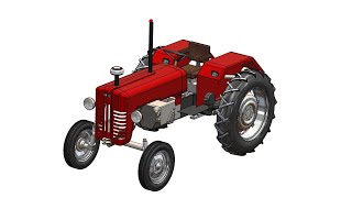 SolidWorks RE Tutorial  335 Beginner Tractor complete video [upl. by Duffie]