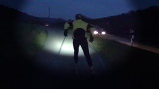 Skiroller Training by night [upl. by Sotsirhc]