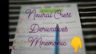 Neural Crest Derivatives Mnemonic [upl. by Epifano120]