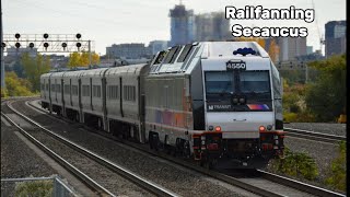 Railfanning Secaucus Junction FT Golocorails Njtransitrailfanner2737 POSSEPIED [upl. by Atalie]