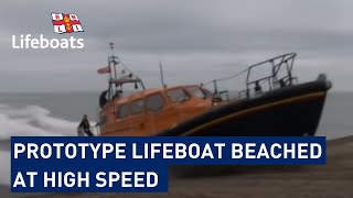 Prototype lifeboat being beached at high speed [upl. by Gretal]