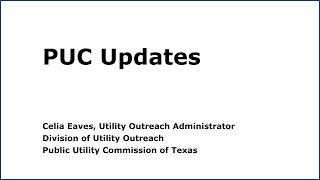 19 Public Utility Commission of Texas PUC  Updates [upl. by Sices481]