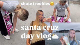 SANTA CRUZ DAY VLOG SKATEPARK WHARF FOOOD and More [upl. by Ezaria836]