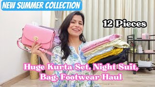 Best Kurta Set Haul l New Summer Collection 2024 l Night Suit Handbag Footwear l Dream Simple [upl. by Candis]