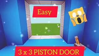 EASY TUTORIAL OF 3 x 3 PISTON DOOR  Bedrock edition  Pocket edition  Java  Tutorial 6 [upl. by Anivel]