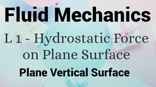 L1  Hydrostatic Force on Plane Surface [upl. by Nitza]