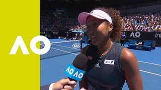 Naomi Osaka oncourt interview 3R  Australian Open 2019 [upl. by Aihseuqram166]