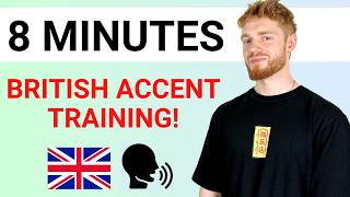 8 Minute British Accent Training Exercise Shadowing Technique [upl. by Ahsatam]