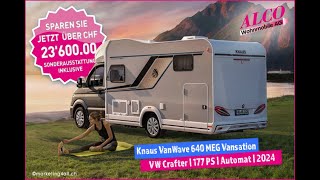 KNAUS VanWave 640 MEG VANSATION auf VW Crafter  2024  Alco Wohnmobile [upl. by Illah]