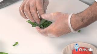 How to Chiffonade Basil [upl. by Reitrac]