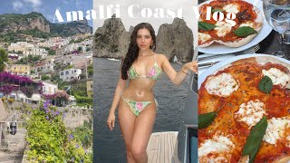 POSITANO ITALY TRAVEL VLOG ✈️ Yacht Day Beach Club Pizza and Pasta Making [upl. by Eiznik914]