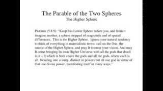 Plotinus  The Parable of the Two Spheres [upl. by Fernyak]