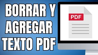 Como Borrar y Agregar texto en Pdf Paso a paso 2024 [upl. by Atinid]