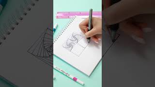 3D doodles with Easy Lines easy line 3d doodles shorts [upl. by Sera999]