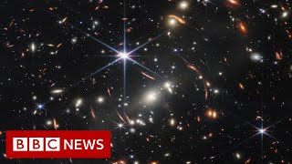 Nasa’s James Webb telescope takes super sharp view of early universe  BBC News [upl. by Llerrud289]