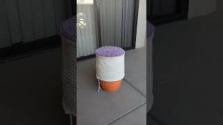 Trying Fabric Stiffener on a Crochet Basket [upl. by Atterol]