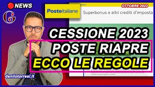 CESSIONE DEL CREDITO Superbonus 110 ultime notizie  POSTE ITALIANE riapre ecco i requisiti [upl. by Yenttirb443]