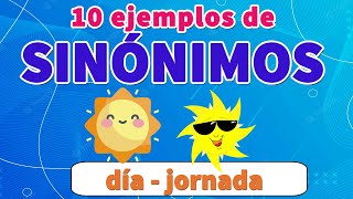 📗🤓10 EJEMPLOS DE Sinónimos 🛑I Los SINÓNIMOS I EJEMPLOS [upl. by Osman]