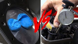 Better Engine Building Clay vs Dial Indicator when Checking Piston to Valve Clearance [upl. by Greggory]