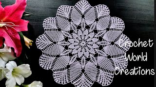 How to Crochet 165quot Round doily Crochet tutorial Part12 [upl. by Ylloj406]