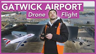 Behind The Scenes Drone Flight Over Gatwick Airport Unseen Aerial Views [upl. by Eenafets]