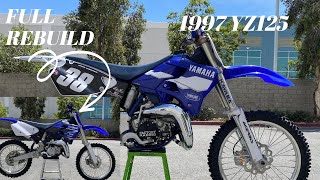 1997 YZ125 Full Rebuild in 17 Minutes [upl. by Ainival793]