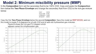 PART 2 MODEL 2 Determination the minimum miscibility pressure MMP [upl. by Dougall]