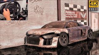 Rebuilding AUDI R8 V10 Performance  NFS HEAT  Thrustmaster T300RS Gameplay  4K Ultra HD [upl. by Dviad]