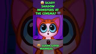 🍿 SCARY MONSTER IN THE CINEMA 🙀 KIDS LET’S LEARN MOVIE RULES 🎥 [upl. by Wiedmann589]