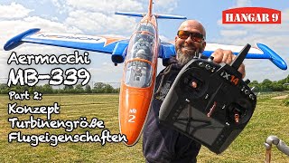 Hangar 9 Aermacchi MB339  PART 2 Flying  Turbinesize  HAN3390  DEUTSCH  RC sport turbine jet [upl. by Lesnah]