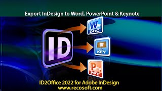 ID2Office 2022  Export InDesign to Word in 1click only [upl. by Elyagiba]