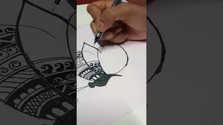 Butterfly mandala art🖌🎨🦋art ytshortsviral drawing subscribe magical eyes [upl. by Intruok]