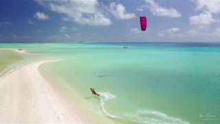 Kiteboarding in Tuamotus French Polynesia in 4K Ultra HD  Reo Stevens Coaching [upl. by Littell]