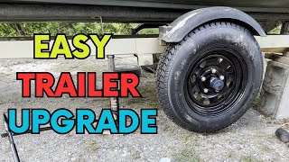 Trailer Tire and Hub Upgrade Made EASY ✅ [upl. by Aleda]