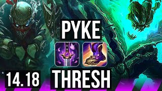 PYKE amp Tristana vs THRESH amp Ezreal SUP  8010 Legendary 500 games  EUW Master  1418 [upl. by Emlen282]