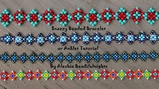 Snazzy Beaded Bracelet or Anklet Tutorial [upl. by Sivehc]