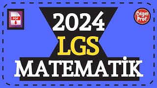 2024 LGS MATEMATİK PDF  LGS Matematik Soru Çözümleri [upl. by Hastings]