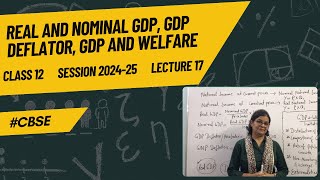 Real GDP Nominal GDP GDP deflator GDP and Welfare  CBSE  Class 12 [upl. by Ihcalam]