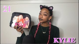 ASMR  Kylie Cosmetics 21 Birthday Collection  Lipstick Swatches  Tapping  Mouth Sounds [upl. by Laresa787]